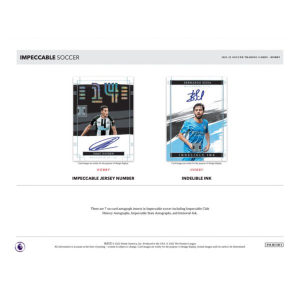 2021/22 Panini Impeccable Soccer Hobby Box - Image 3
