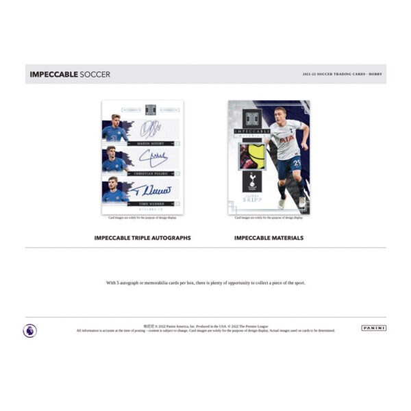 2021/22 Panini Impeccable Soccer Hobby Box - Image 4