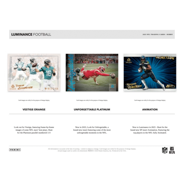 2023 Panini Luminance Football Hobby Box - Image 3