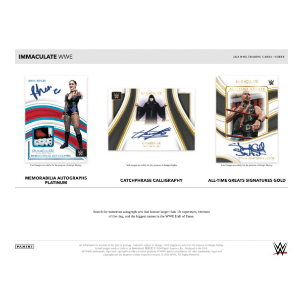 2023 Panini WWE Immaculate Hobby Box - Image 2