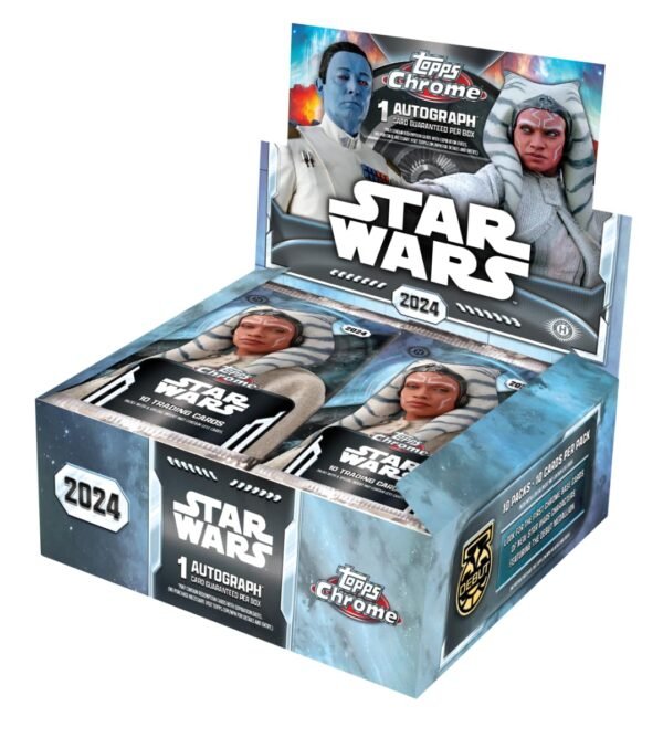 Star Wars 2024 Topps Chrome Hobby Trading Card Box 1 Autographed Card