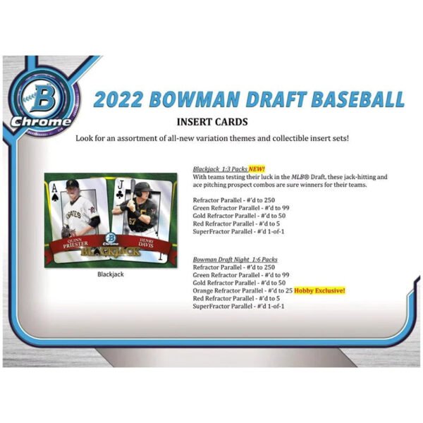 2022 Bowman Draft Baseball Jumbo Hobby Box - Image 4