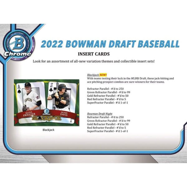 2022 Bowman Draft Baseball Super Jumbo Hobby Box - Image 4