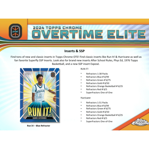 2023/24 Overtime Elite Topps Chrome Basketball Hobby Box - Image 5
