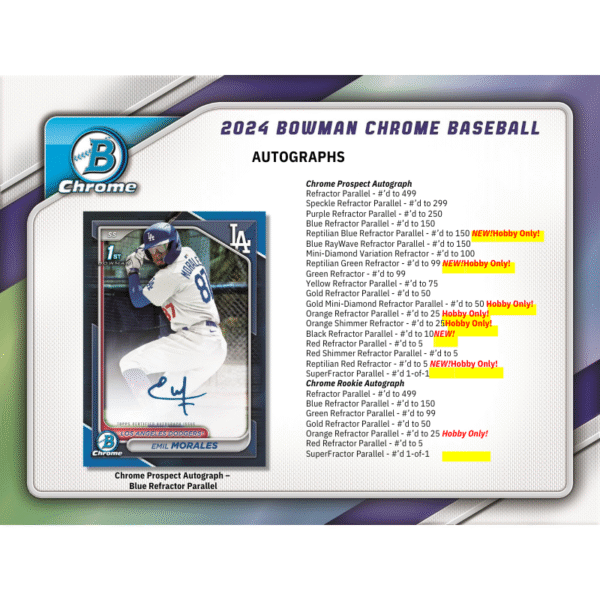 2024 Bowman Chrome Baseball Hobby Box - Image 6