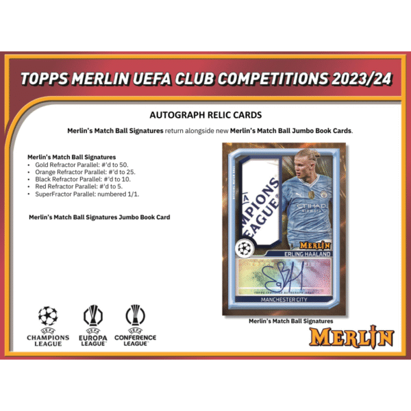 2023/24 Topps UEFA Club Competitions Merlin Chrome Soccer Hobby Box - Image 6