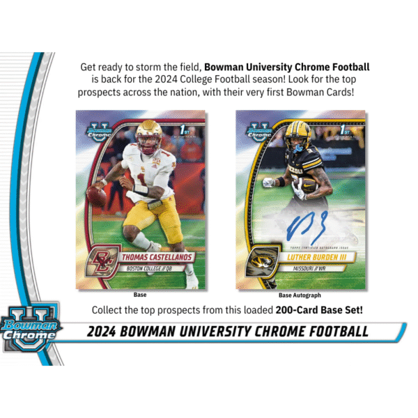 2024 Bowman University Chrome Football Hobby Box - Image 2