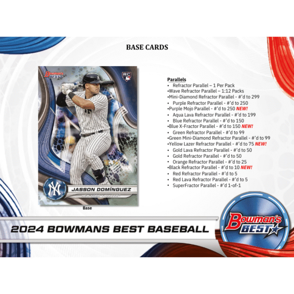 2024 Bowman's Best Baseball Hobby Box - Image 3